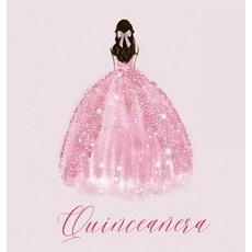 (영문도서) Quinceanera Guest Book with pink dress Hardcover, Lulu and Bell, English, 9781839903274