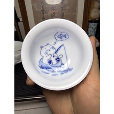 景德鎮 手繪 青花 普洱杯 主人杯, 如圖所示, 1個
