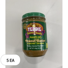 테디 땅콩버터 슈퍼청키, 454g, 5개