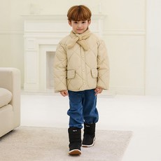 베이-비 유아 아동 패딩 방한 방수 키즈 털부츠 솔리드 블랙 BS-01