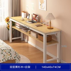 침대옆 틈새 테이블 선반 폭좁은 수납장 침실 창가 2단, 11. 사각튜브 이중층 140x40cm 오크