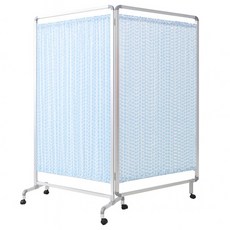 이동식 접이식 스탠드형 파티션 바퀴형 병원 요양원 진료실 가림막 칸막이 2단 1700, 블루하트/일반천