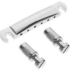 1세트 일렉트릭 기타 테일피스 고정 브릿지 부품 스타일 새들 교체 내구성 높은 구조