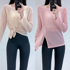 로라벨 젠코 커버업 트임 니트 시스루 살안타템 옷 긴팔 티셔츠