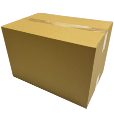 A浪瓦楞紙箱 堅固耐用方便搬運, 棕色, 1個