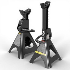 빅 레드 AT43202BR1 토린 강철 잭 스탠드 3톤 6000파운드 용량 검은색 1쌍, 검정, 3톤 기본