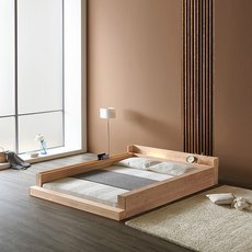 편백나무 원목 포레스트 가드형 침대프레임 받침대별도 S.SS.D.Q.K 매트리스선택, 가드형 프레임-본넬양면
