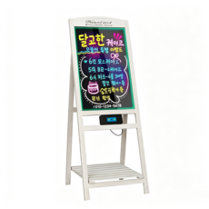USB LED 블랙보드 네온 보드판 형광 칠판 나무 입간판 네온보드입간판