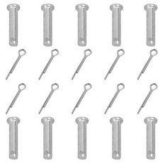 10Pcs 링크 힌지 핀 고정 볼트 플랫 헤드 트레일러 잠금 장치와 호환되는 원통형 핀, 10세트, M8 x 35, M8 x 35