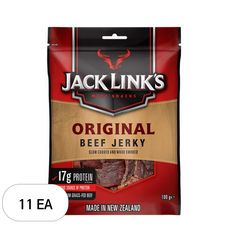 잭링크스 비프 져키 오리지널 육포, 100g, 11개