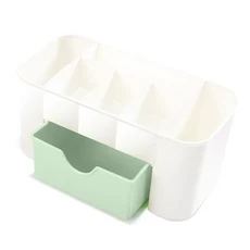 네일 아트 플라스틱 주최자 컨테이너 젤 폴란드어 리무버 청소 목화 패드 면봉 상자 보관 케이스 액세서리, 02 Green, 1