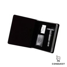 【CONQUEST】加拿大 Rockwell Razors Model T 六段可調式刮鬍刀 蝴蝶式刀頭 鍍鉻鋅合金, 1個