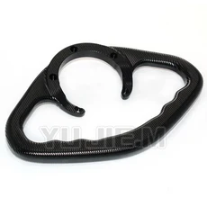 CNC 오토바이 동승자 핸드그립 탱크 그랩 바 핸들 암레스트 YZF R1 R3 R6 R7 R9 MT 03 07 09 10용, 02 Black NO LOGO