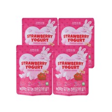자연주의 유기농 녹여먹는 하트요거트 딸기, 4개, 20g