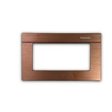 Panasonic 國際牌 Glatima 系列 接地雙插座, 1個, C.鏽銅面板+灰色插座5.5系列