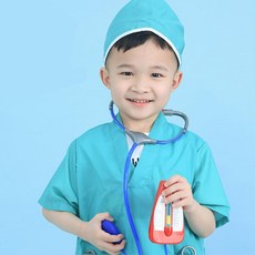 아기 수술의사 역할놀이 코스튬 의상소품 세트 유아할로윈 크리스마스옷 조카선물