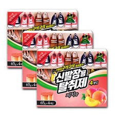 신발장용 탈취제 4pX3개 피치향 신발장 안에 냄새제거, 260g, 3개