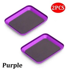 RC 수리 도구 알루미늄 합금 마그네틱 패드 나사 트레이 플레이트 보관함 비행기 자동차 보트 RC 모델 수리, 6. 2PC Purple, 1개