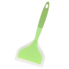 다용도 붙지 않는 기구 요리 베이킹용 실리콘 계란 주걱 넓은 팬케이크 터너 플리퍼, green