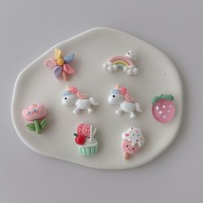 파스텔 유니콘 신발 꾸미기 파츠 세트