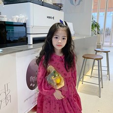 Arbea 女童連衣裙 法式娃娃領碎花公主裙