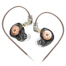 Keephifi KZ EDX Pro 게이밍 이어폰 IEM 이어 모니터에 1DD 유선 연결 10mm 다이내믹 드라이버 포함 베이스 사운드, 노마이크, 블랙