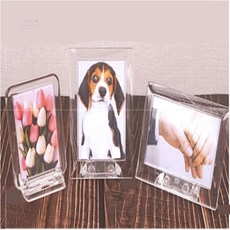 트렌다드 투명 초미니액자 차량소품, 세로, 1개