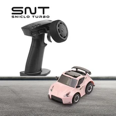 SNICLO Q25-370z 1:100 RC 자동차 마이크로 370z 데스크 레이스 테이블 FPV 버전 고글 포함 리모컨 선물, 01 RTR Pink Car