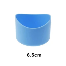 JCD 6.5cm 실리콘 컵베이스 보호 커버 고무 바닥 슬리브 절연 미끄럼 방지 물병 액세서리, 07 Light Blue, 1개