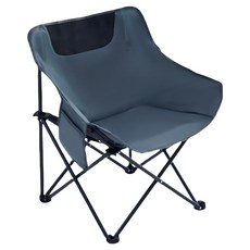 便攜月亮椅 野營折疊椅, 灰色, 1個