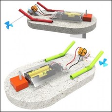 도모아 쾌속 모터보트 만들기 키트 5인용 방향 조절형 단체 과학 실험 교구 세트, 1개