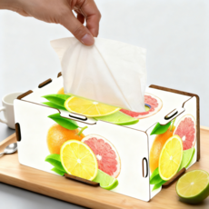[재고 정리 세일]상덕 보석십자수 휴지케이스 집들이 선물 DIY 키트, 1개, 과일