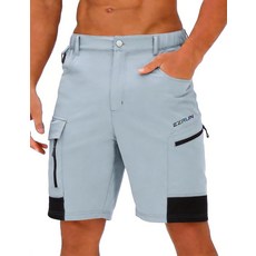 EZRUN 남성용 하이킹 카고 반바지 빠른 건조 골프 야외 작업 전술 반바지 낚시 여행용 멀티 포켓 포함