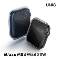 UNIQ Glase 輕薄透明防撞保護框, 1個, 41mm(透明*1＋透黑*1)