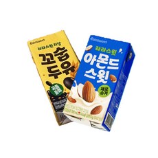 라라스윗 저당 아몬드밀크 190ml 24개 + 꼬숩두유 190ml 24개, 1세트, 9.12L