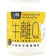 Lito MON 怪獸部落 牛離Q 犬貓綜合營養補給 50G, 1個, 免疫/抗氧化