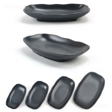 마미마켓 블랙 멜라민 한정식 찬기 밑반찬 김치 반찬 그릇 튀김 순대 떡볶이 분식 접시 19호 20호 21호 22호RAM, 1개