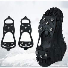 [인사이드몰] 아이젠 도시형 미끄럼방지 빙판길 등산용 휴대용 8핀 스파이크, 블랙