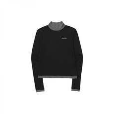 국내매장판 디아도라 하프넥 배색 긴팔 티셔츠 우먼 블랙 554595