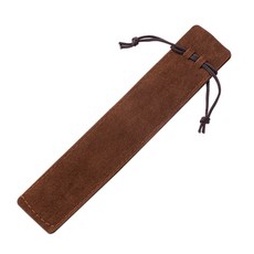 스웨이드 조임끈 볼펜 케이스 판촉물 답례품 샤프 선물 필기구, 브라운, 10개