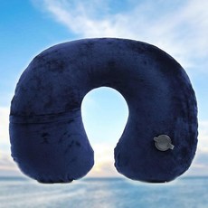 트립 공기 네이비 여행 이동형 휴대용 에어 남색 목베개 65047PC 1(ea)