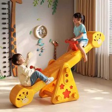 어린이 유아 시소 실내 흔들 목마 플라스틱 유치원, 1개, 116x33x39 파란색
