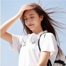 목선풍기 움직임자유로운 실리콘넥밴드 산책 미니 여름 차박, 1개, 상세페이지참조