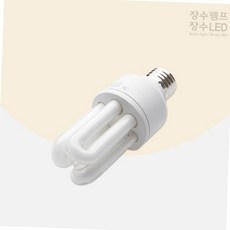장수램프 삼파장 el 11w 전구색 e26 가정용 거실 인테리어 형광 전구 조명