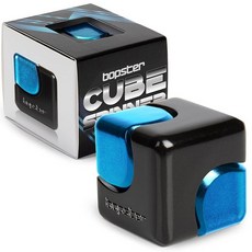 Bopster 피젯 큐브 스피너 | 양극 산화 처리된 금속 핸드 스피너 | 어린이 및 성인용 감각 및 스트레스 완화 장난감 | ADHD ADD 자폐증 | 이상적인 선물 |, 블랙/블루, 1개