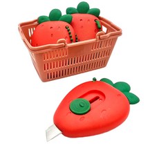 과일모양 휴대용 언박싱 미니커터칼, 1개, 딸기