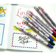 지그 캘리그라피 저널앤타이틀 마카 ZIG-MS-3600 낱색 080 PureViolet, 10세트