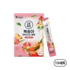 맥널티 복숭아 아이스티 제로 액상스틱, 13g, 390개