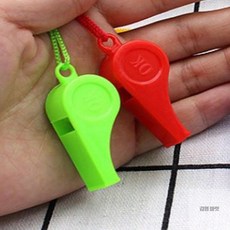 김영마켓 플라스틱 호루라기 호각 목걸이재료, 1