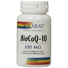 SOLARAY Bio CoQ-10 100 毫克軟膠囊, 30顆, 1罐